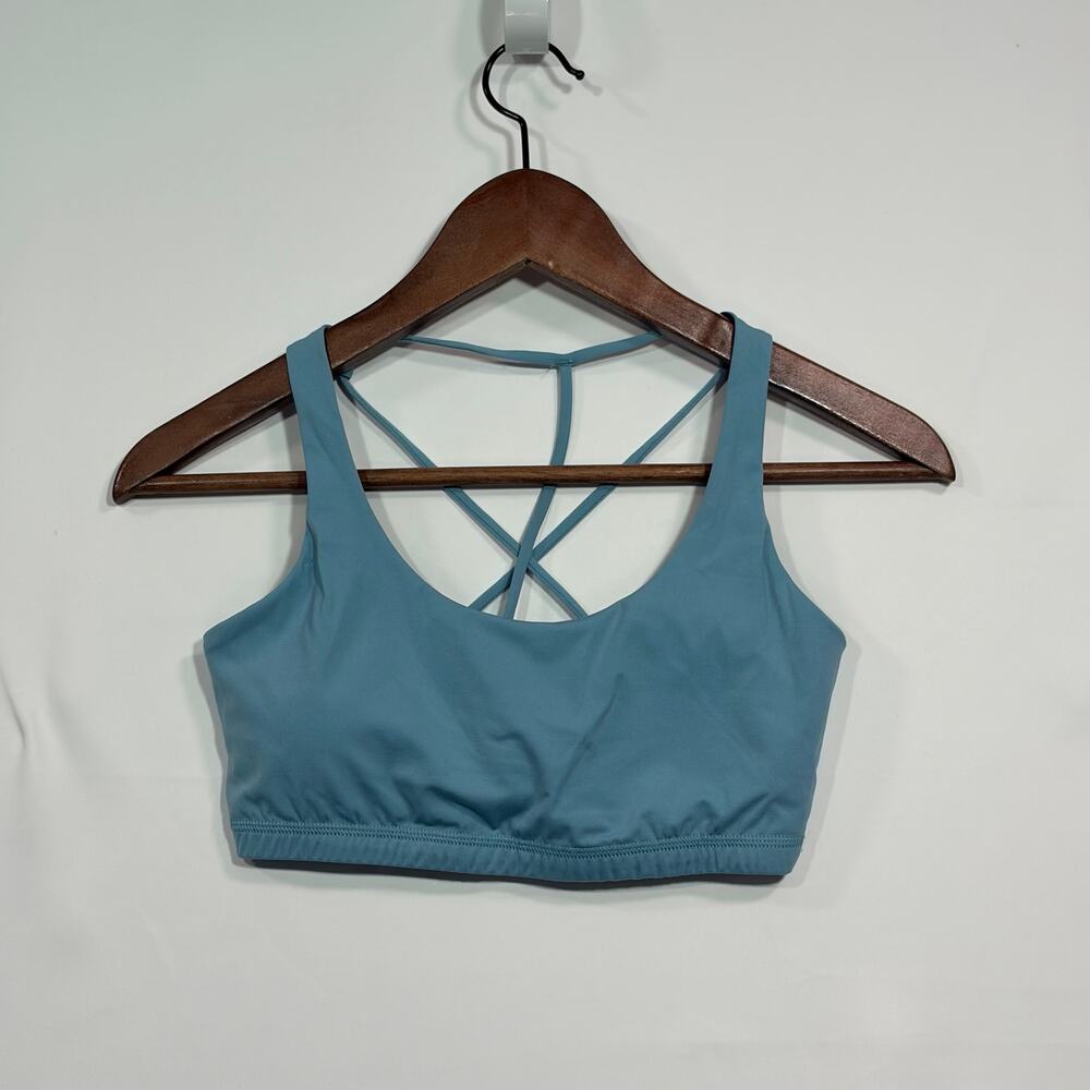 Vuori Yosemite Strappy Sports Bra Teal Blue Small